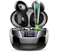 Doubc Casque Bluetooth sans Fil, Écouteurs Intra-Auriculaires Bluetooth 5.3, HiFi Stéréo, 47H d'Autonomie, Réduction de Bruit ENC, IP7 Résistant à l'eau, Contrôle Tactile USB-C, Noir Argent