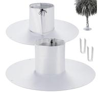 DOUBFIVSY 2 Pièces Protège-Racines pour Palmiers en Toile Oxford - Housse Hivernale 3 Couches Anti-Gel avec 8 Piquets, Housse Hivernale pour Plantes, Réutilisable pour Oliviers et Arbustes, 100CM