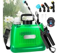 DOUBFIVSY Pulverisateur de Jardin 8L, Pulverisateur Électrique à Batterie Pression avec 4 Buses Réglable, Indicateur du Niveau de Batterie, 3 Vitesses Réglables, USB Rechargeable pour Arrosage