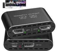 Double 4K@120Hz Extended Displayport À 2 Dp Adaptateur Display Port Splitter Pour Deux Moniteurs 1 En 2 Out Support Mst & Sst Mode Pour Pc Ordinateur Portable Carte Graphique[ZHUJ3799]