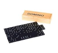 Double 6 dominos - Jeu de carrelage - 28 pièces avec étui de transport en bois - Jeu de société éducatif pour et adultes - Domino classique - Pour nuit de famille, voyage, fête, cadeau ou