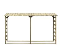 Double Abri de stockage à bois de pin imprégné 300 x 44 x 176 cm -QUT