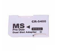 Double Adaptateur CR-5400 carte mémoire micro SD vers Memory Stick PRO Duo - Blanc (compatible PSP)
