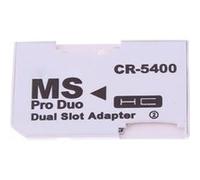 Double Adaptateur Cr-5400 Carte Mémoire Micro Sd Vers Memory Stick Pro Duo - Blanc (Compatible Psp)