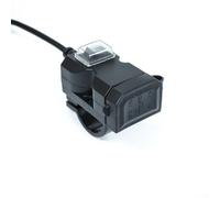 Double adaptateur de chargeur USB pour moto avec support étanche pour rétroviseur, prise d'alimentation compatible avec motos 12 V 24 V (12-24 V)