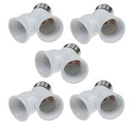 Double adaptateur de culot E27, adaptateur en Y, à vis, plastique, 1 culot E27 vers 2 culots E27, 40 W maximum par culot