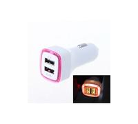 Double Adaptateur LED Prise Allume Cigare USB pour HUAWEI P20 LITE Smartphone Double 2 Ports Voiture Chargeur Universel (ROSE)