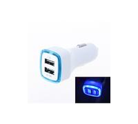 Double Adaptateur LED Prise Allume Cigare USB pour SONY Xperia Z5 Prenium Smartphone Double 2 Ports Voiture Chargeur Universel (BLEU)