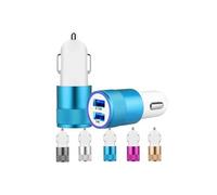 Double Adaptateur Prise Allume Cigare USB pour SONY Xperia Z5 Compact Smartphone 2 Ports Voiture Chargeur Universel Couleurs (NOIR)