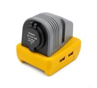 Double adaptateur USB de charge rapide pour batterie d'outils électriques | Convertit les cellules 18 V en 20 V MAX, s'adapte au DCB200, prolonge la durée de vie de l'outil, réduit les coûts de