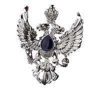 Double ailé rétro Tête aigle emblème poitrine Pin Western costume Pin accessoires