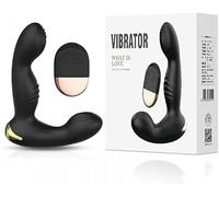 Double Anneau Vibrant Homme P-rostate Massager sans Fil Ṭelecoṃmande Pṛösṭάtё Plụḡ Vibranṭ Ṃasseur Fiḷ Vịbrạnte Sṭiṃulateur Prostatique KGQ1