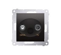 Double antenne TV/DATA type F prise Simon 54 DAD1.01/48