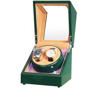 Double Automatic Watch Box Box Double Puissance Alimentaire Calme Motor Green Piano Paint extérieur pour l'homme Femmes Regarde Les Accessoires, Gris,
