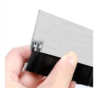 Double balayage de porte en aluminium de type H, joint inférieur en 2 pièces, poils en nylon haute densité pour usage commercial/résidentiel, bouchon de courant d'air