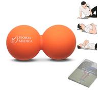 Double balle de massage en forme de cacahuète orange, conçu par un médecin - Parfaite pour le traitement des points gâchettes, les blessures et la récupération - SÉRIE VIDÉO et MANUEL GRATUIT INCLUS