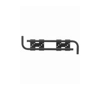 Thirard Barre de sécurité double pour volet bois Ø16 x 430 mm – acier zingué noir, goupilles d'arrêt