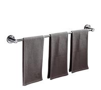 Double barre porte-serviettes murale moderne en acier inoxydable brossé pour salle de bain et cuisine Design compact Accessoire de douche élégant 120 cm