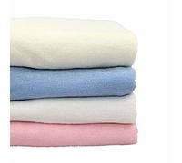 Double Bed Terry Towelling Stretch Fitted Sheet - Blue by Am