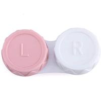 Double boîte à lunettes de contact, rangement cosmétique, outils de beauté, lentilles pour homme (rose, taille unique) charmant et professionnel