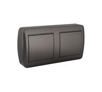 - Double Boîte horizontale en saillie - Noir graphite