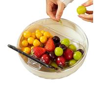 Double bol à noix avec support pour téléphone | Assiette à fruits avec panier de drainage à double couche, plateau pour servir des collations, plateau pour fruits secs pour