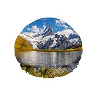 Double bonnet de douche étanche bain incroyable Alpes glacier paysage pittoresque lac montagne ciel réutilisable mode chapeau de douche pour femmes beauté, bain cheveux spa, maison hôtel voyage util