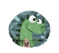 Double bonnet de douche imperméable à l'eau avec des personnages de dinosaures fous mignons et drôles, mode feuille verte, chapeau de douche de mode réutilisable pour femmes, beauté, bain, spa, mais