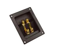 Double bornier pour enceintes rectangulaire - dore