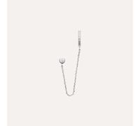 Double boucle erika argent 925 rhodié - puce & créole, à l'unité