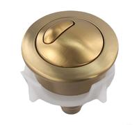 Double bouton de chasse d'eau pour Siamp pour valve de chasse d'eau Optima 50, bouton de rechange noir mat 54 x 37 mm sans mécanisme à ressort pour chasse d'eau (doré)