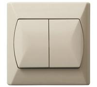Double Bouton Interrupteur D'éclairage Intérieur Cliquer Plaque Murale Beige