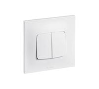 Double bouton poussoir 6A complet - Neptune - blanc -