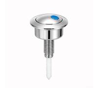 Double bouton poussoir de chasse d'eau pour Siamp pour réservoir d'eau Optima 49 - Mécanisme ABS argenté - Kit de réparation de réservoir d'eau de salle de bain - 48 mm (bleu)