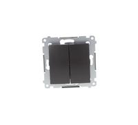 Double bouton poussoir fixe, attache rapide Simon 54 DP2.01/48