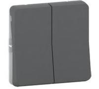 Double bouton poussoir IP55 IK07 - Composable - Gris anthracite - Mureva Styl Gris G