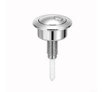 Double bouton poussoir pour chasse d'eau Siamp pour réservoir Optima 49 Finition chromée Mécanisme d'économie d'eau 48 mm de large (argent)
