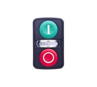 Double bouton vert/rouge / O-I/ avec rétroéclairage ZB5AW7A3741