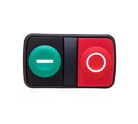 Schneider Electric Bouton double poussoir ZB5AL7341 Harmony XB5 vert/rouge IP66