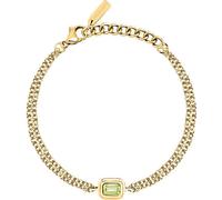 Double bracelet doré avec zircon vert T-Design TJAXA24