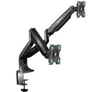 Double Bras Ecran Pc 2 Ecran De 13-32 Pouces, Support Ecran Pc 2 Ecran Poids De 9 Kg Chacun - Support Moniteur Bureau Avec Max Vesa 100X100 Plein Mouvement Noir, G200-B