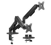 Double bras support mécanique T'nB Ergo Noir pour moniteur de 17" à 32"