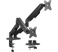 Double bras support mécanique T'nB Ergo Noir pour moniteur de 17" à 32" Noir