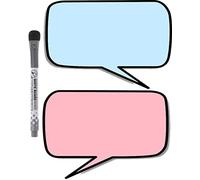 Double Bulle BD Magnétique Effaçable pour Frigo 15x21 cm A5 avec Marqueur Effaçable Magnétique, To Do List Familial Pense Bête Message