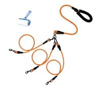 Double Bungee Dog Leash,360° Swivel No Tangle Leash 2/3 Dogs,2/3 Dog leashs no Tangle Heavy Duty,Safe Comfy for Large Medium Dogs for Running Walking Training