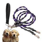 Double bungee1 Leash1-1st Step Training Tool,Double bungee1 Dog Leash1,360° Swivel for Small/Medium/Large Dog, Padded Handles,Shock Absorbing Rope