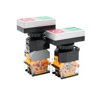 Double-button button LA38-11HD with light self-resetting double-button double-position start-stop 1NO/1NC NWPNLXEA(12V)