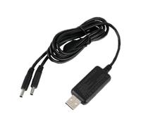 Double câble de charge pour batteries rechargeables, DC 5 V vers DC 8,4 V, convertisseur de tension, adaptateur d'alimentation, port jack 3,5 x 1,35 mm