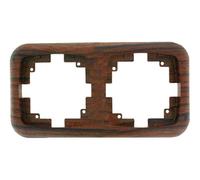 Double cadre encastré en bois, design élégant, finition naturelle, idéal pour décorer des espaces et encadrer des œuvres d'art.