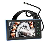 Double caméra avec écran couleur IPS de 7 pouces, endoscope à écran divisé, 6 lumières LED, 1080p, photos, vidéos, serpent, étanche IP67, 2 millions de pixels, fente pour carte TF